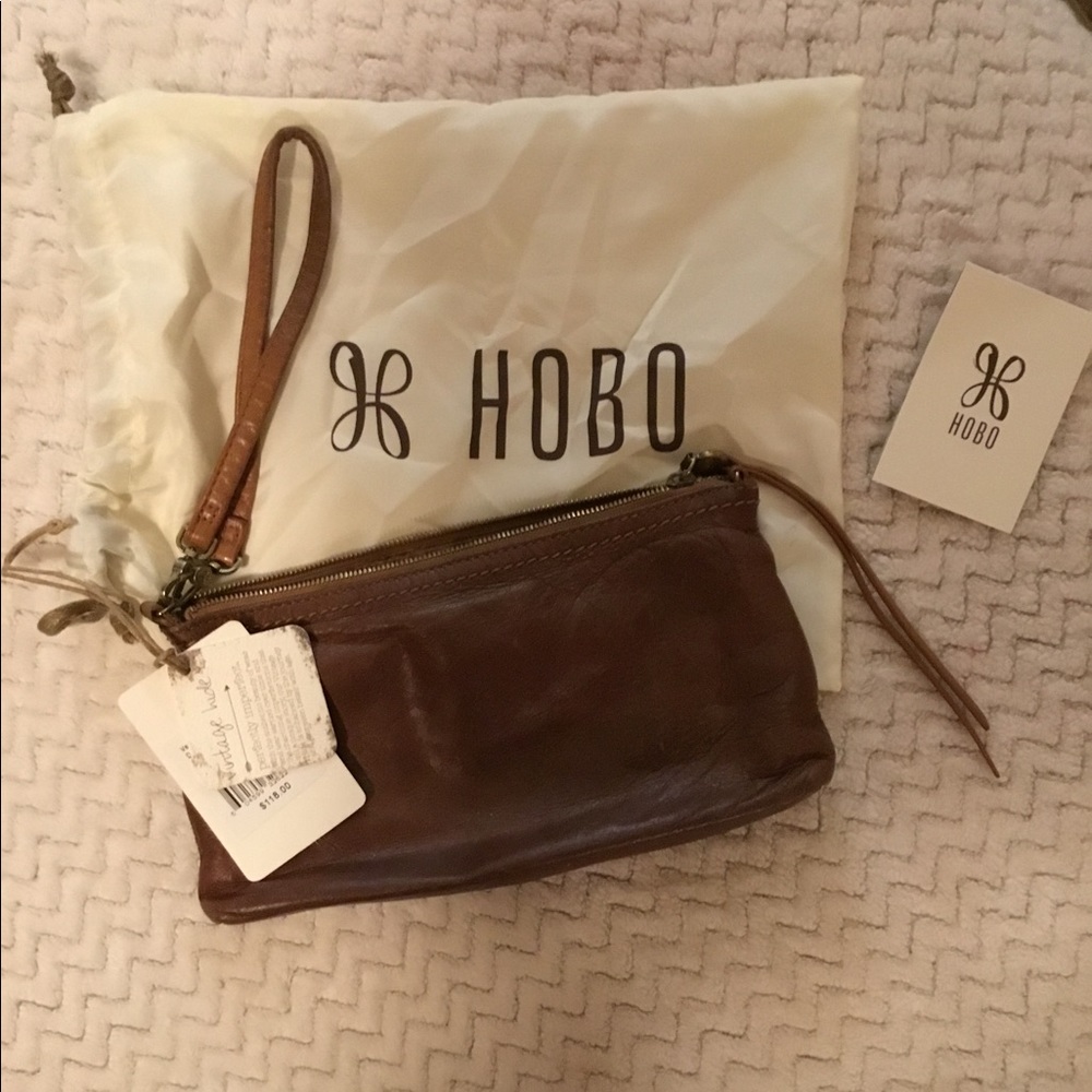 HOBO Brown Large wristlet/wallet